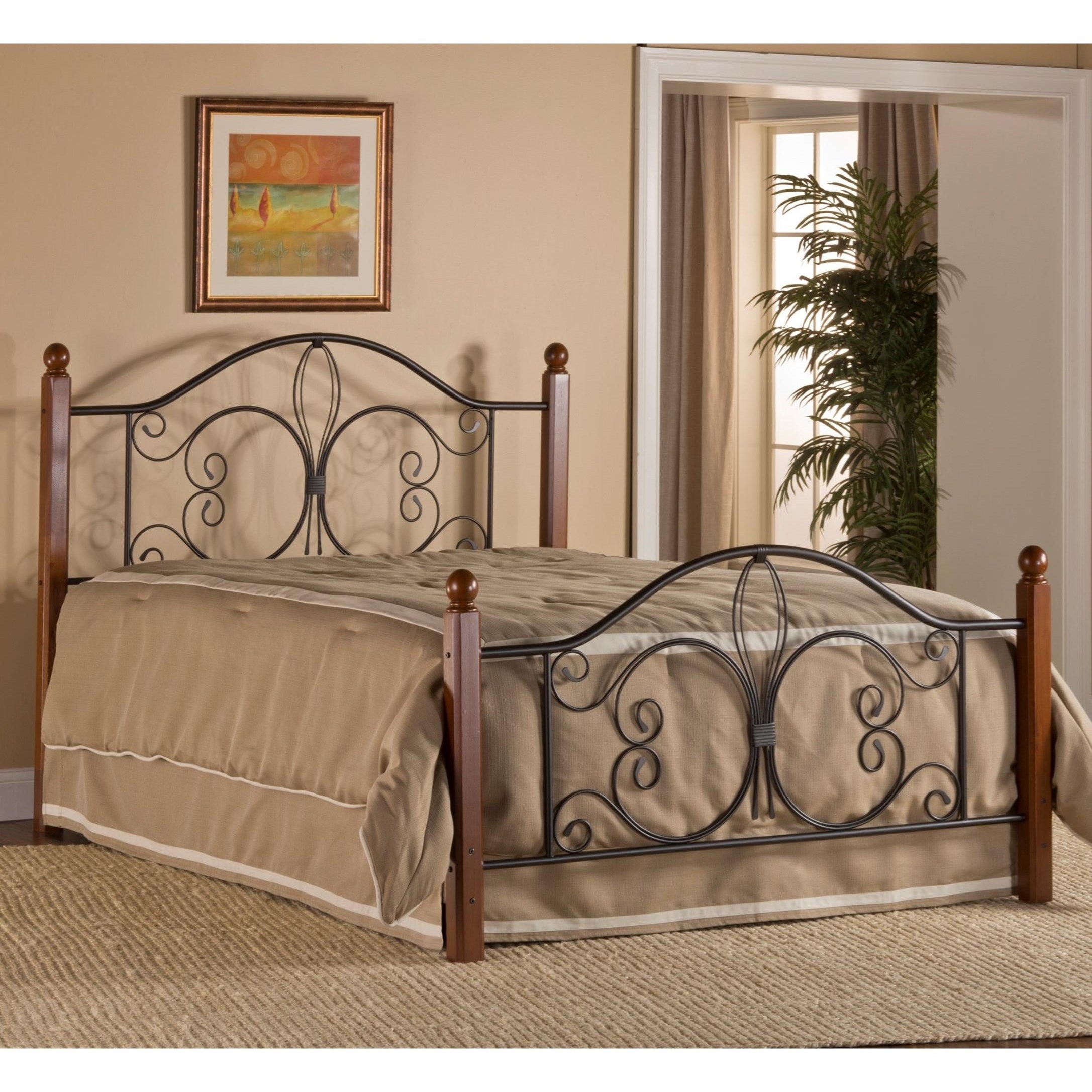 Hillsdale Metal Beds 1422BKRP King Milwaukee Wood Post Bed with